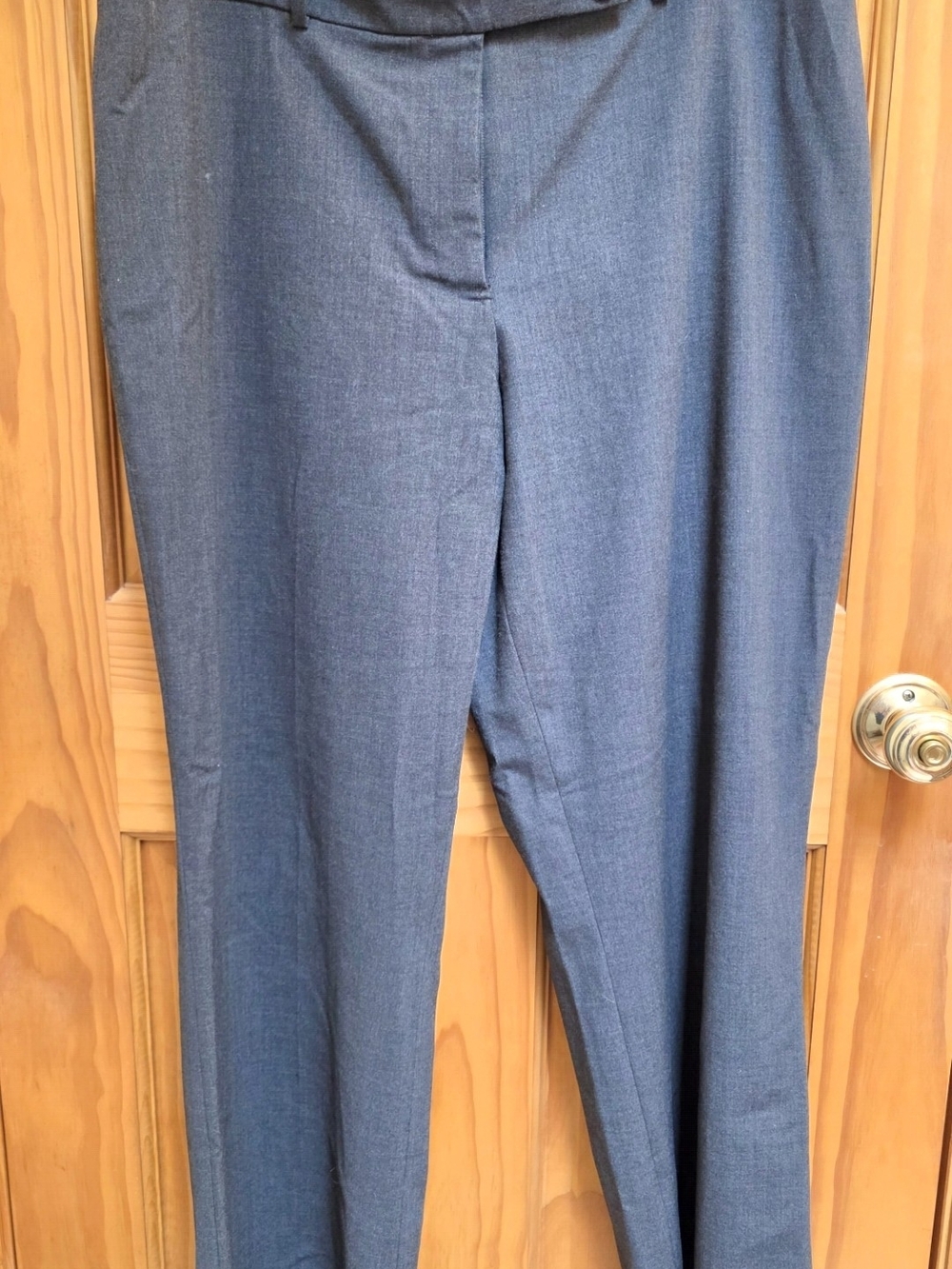 Calvin Klein Charcoal Gray Curvy Tailored Dress Trousers